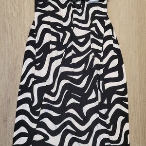 Enfocus Studio Womens Black and White Patterned Dress Size 14